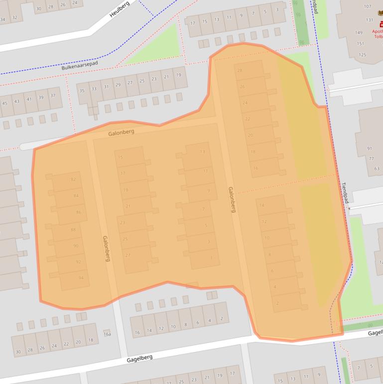 Kaart van postcodegebied 4708GK.