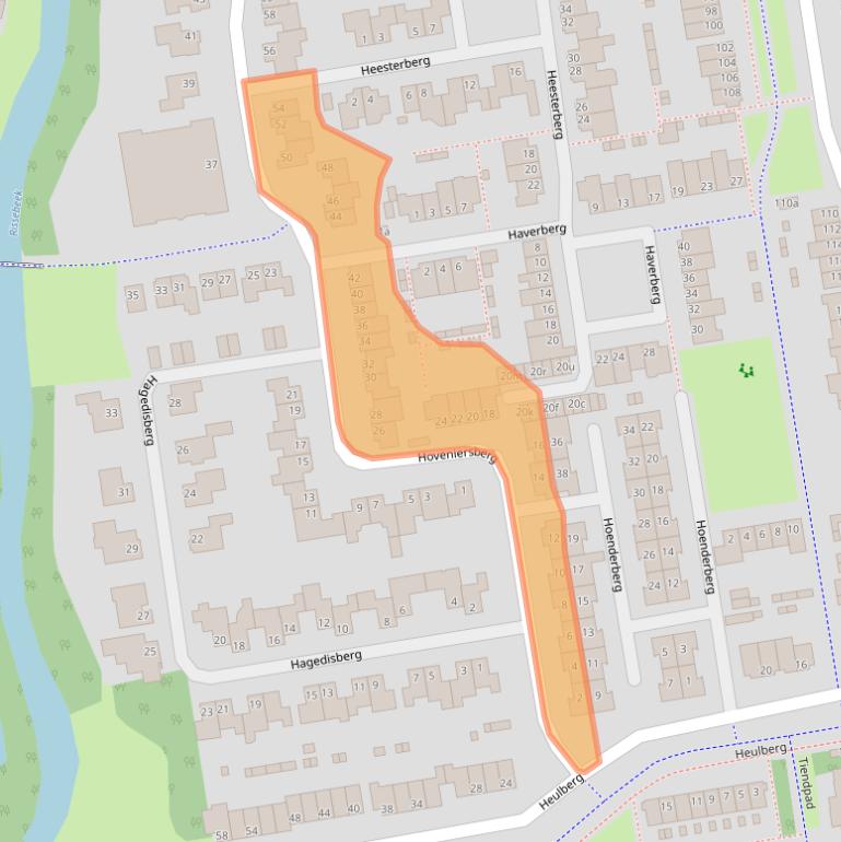 Kaart van postcodegebied 4708HA.