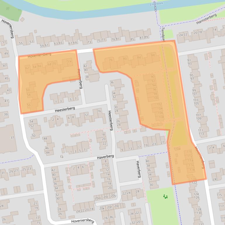 Kaart van postcodegebied 4708HB.