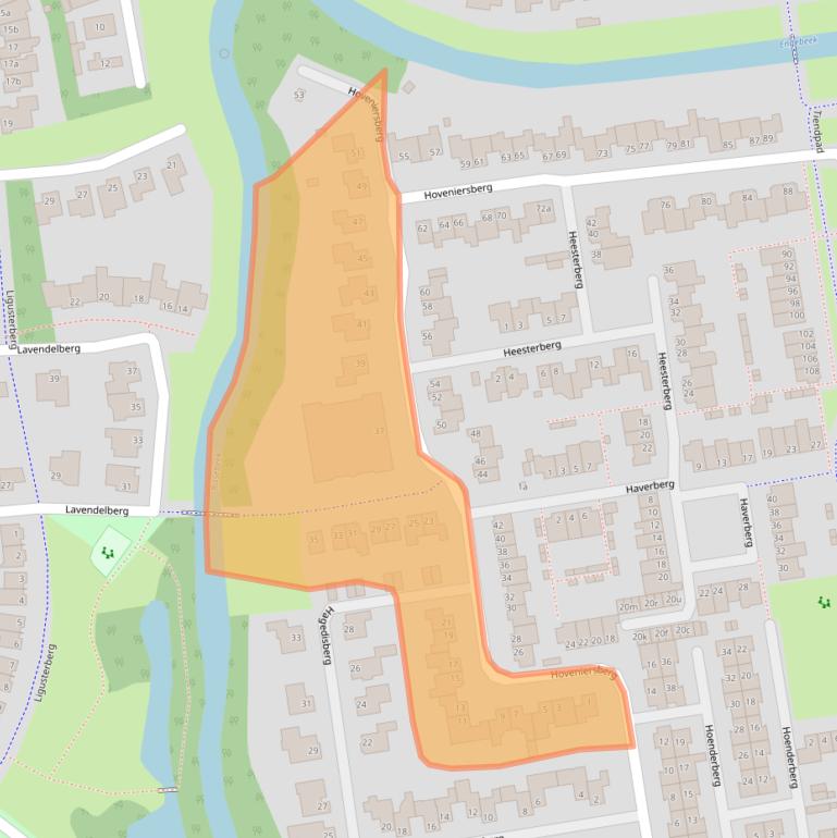Kaart van postcodegebied 4708HD.