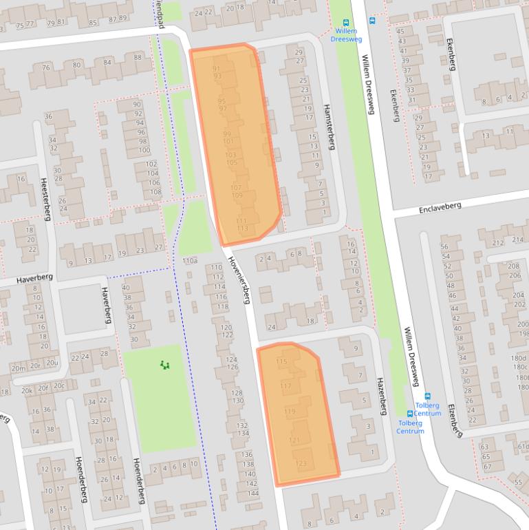 Kaart van postcodegebied 4708HG.