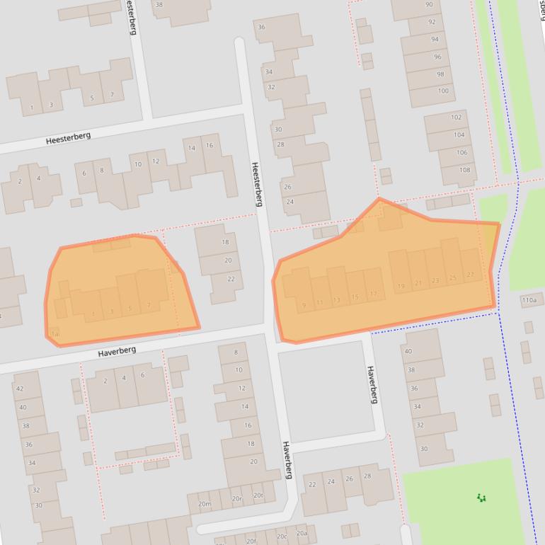 Kaart van postcodegebied 4708HP.