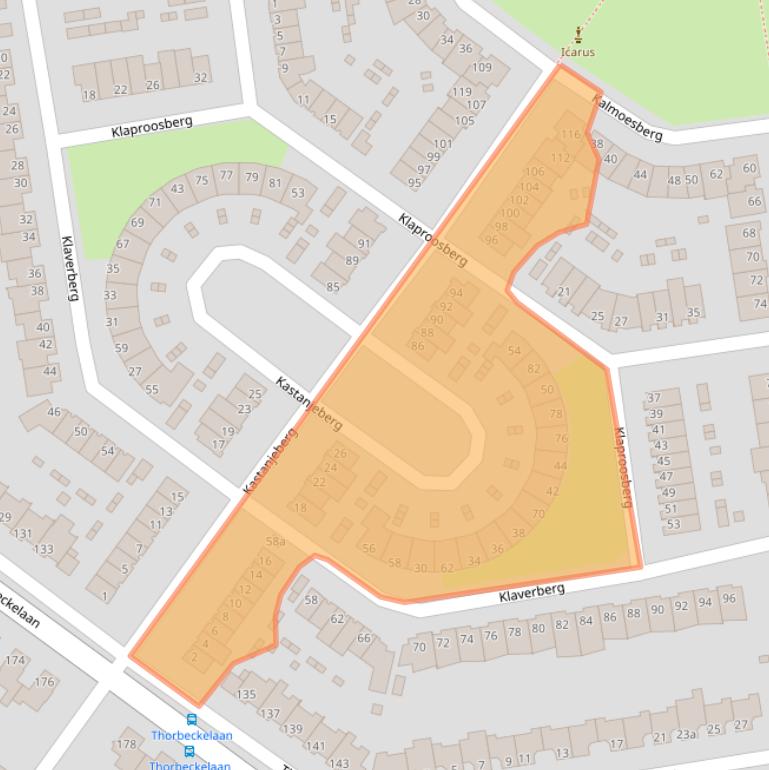 Kaart van postcodegebied 4708KA.