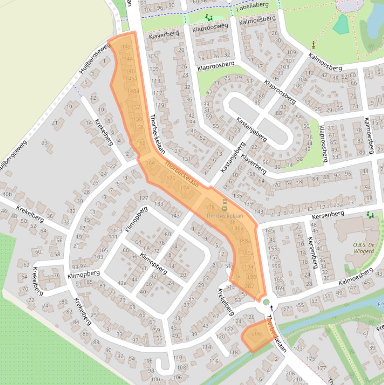 Kaart van postcodegebied 4708KS.