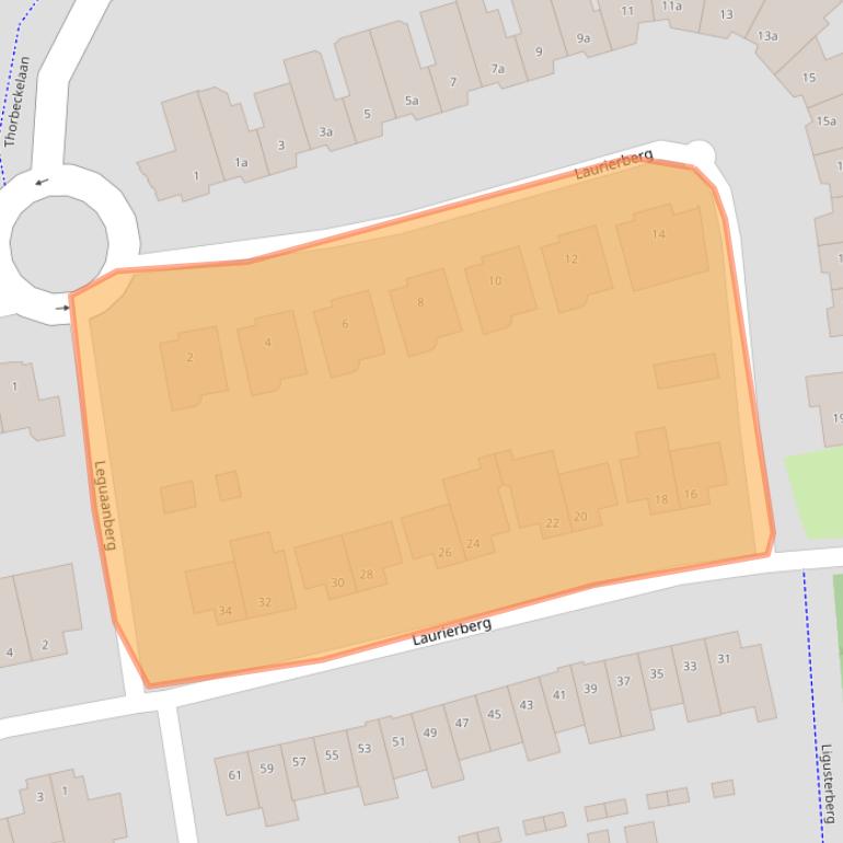 Kaart van postcodegebied 4708LC.