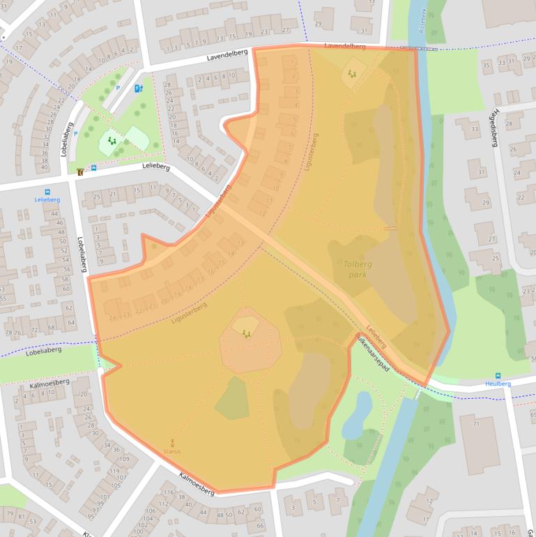 Kaart van postcodegebied 4708LM.