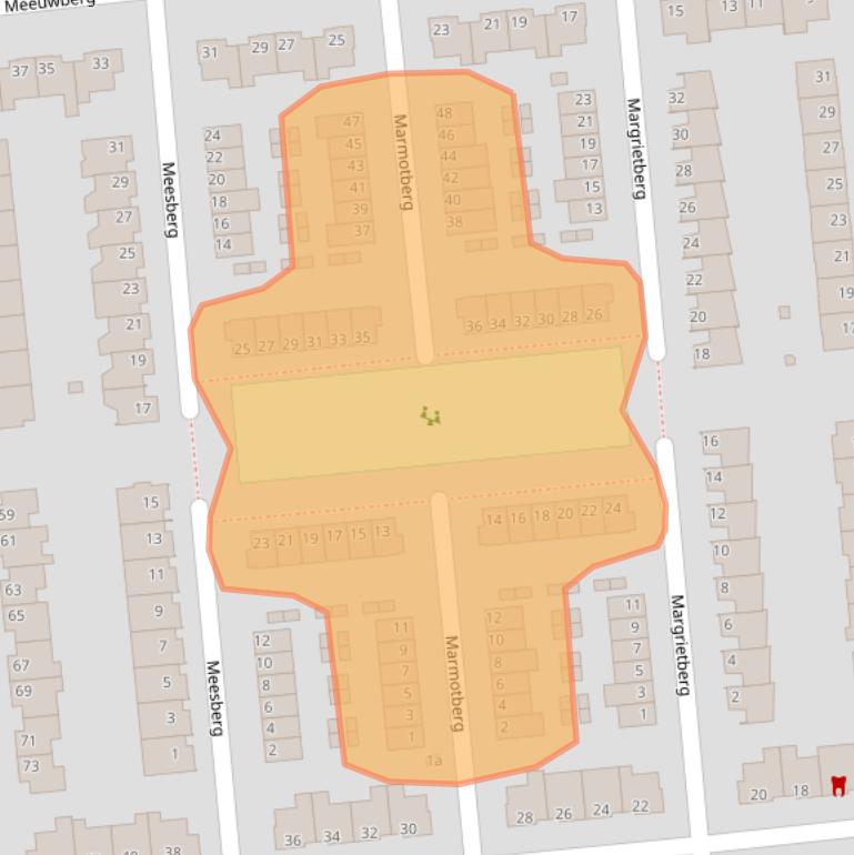 Kaart van postcodegebied 4708NG.