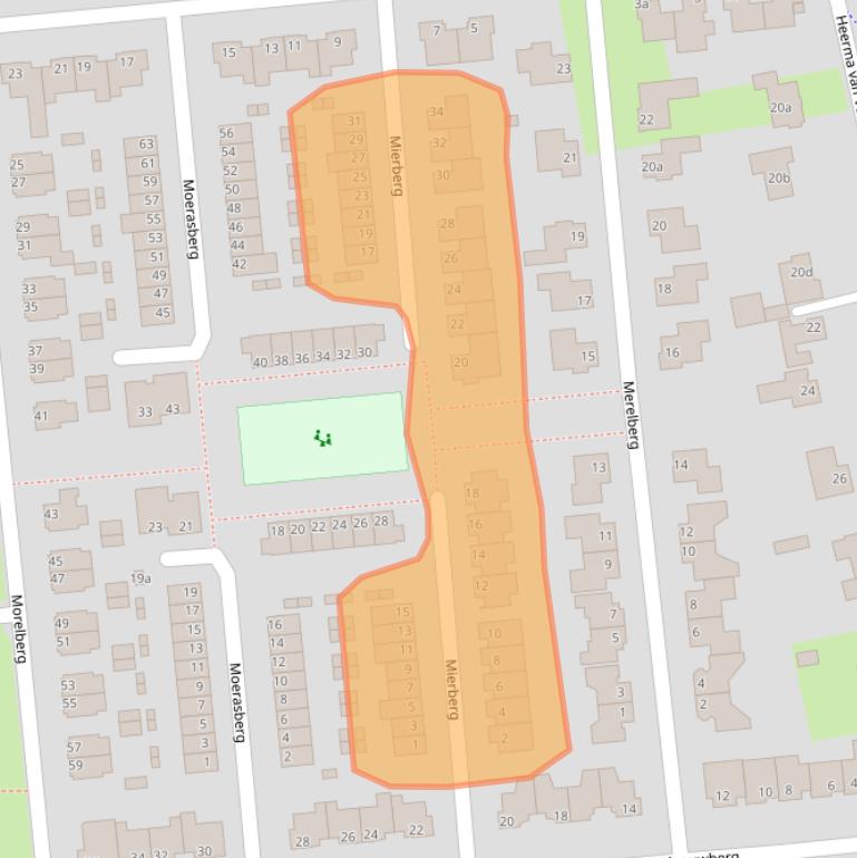 Kaart van postcodegebied 4708NJ.