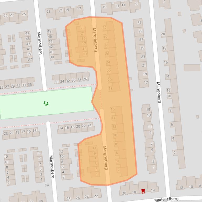 Kaart van postcodegebied 4708NM.