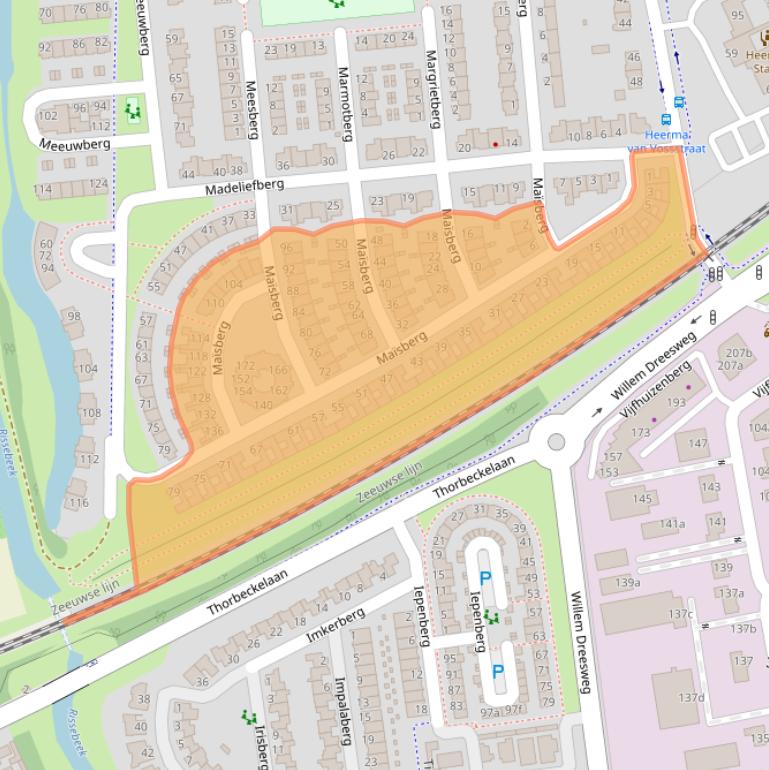 Kaart van postcodegebied 4708NR.