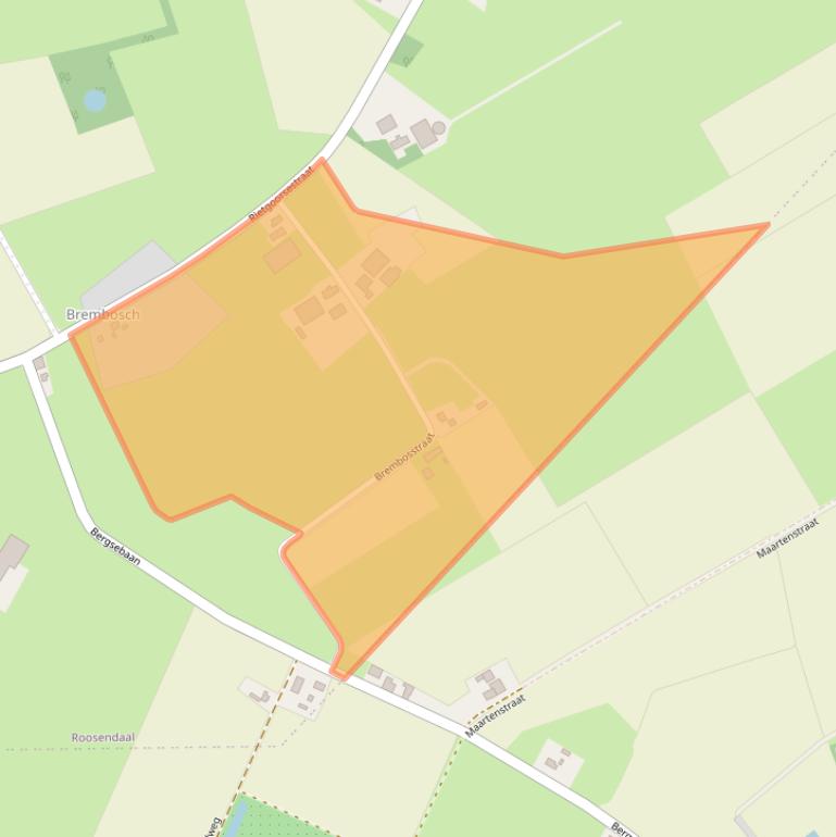 Kaart van postcodegebied 4708PG.