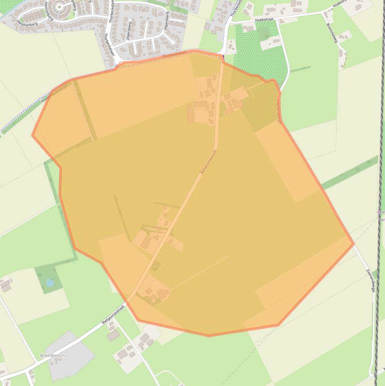 Kaart van postcodegebied 4708PH.