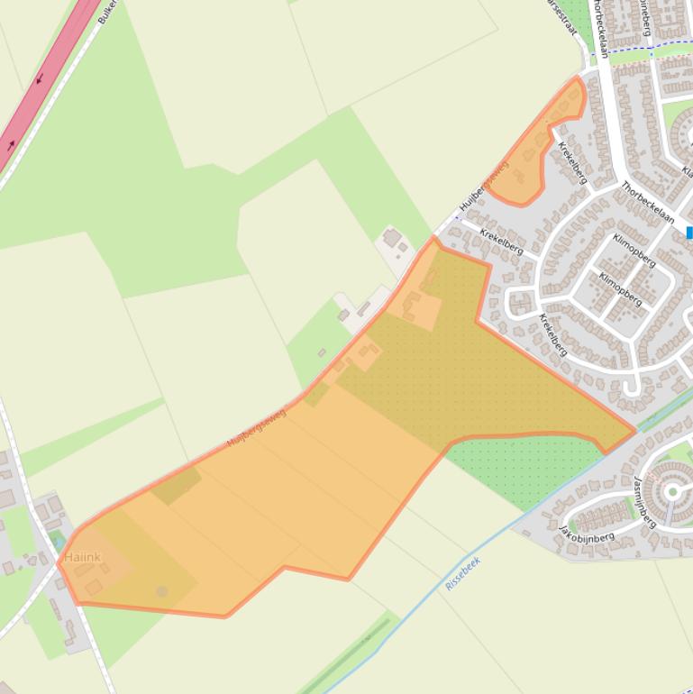 Kaart van postcodegebied 4708SC.