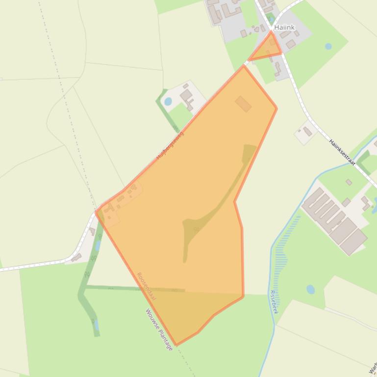 Kaart van postcodegebied 4708SE.