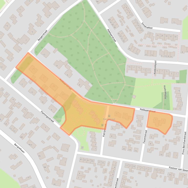 Kaart van postcodegebied 4709BC.