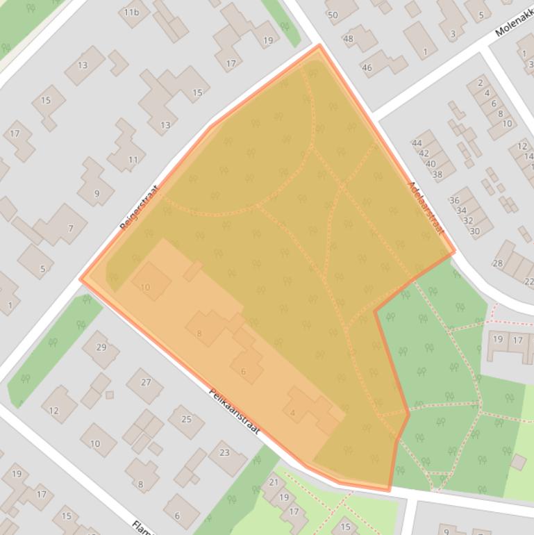 Kaart van postcodegebied 4709BD.