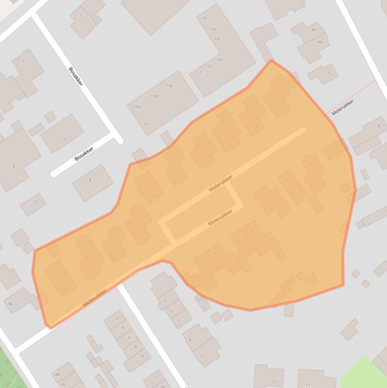 Kaart van postcodegebied 4709BW.