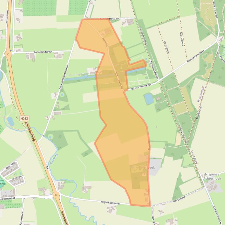 Kaart van postcodegebied 4709PA.