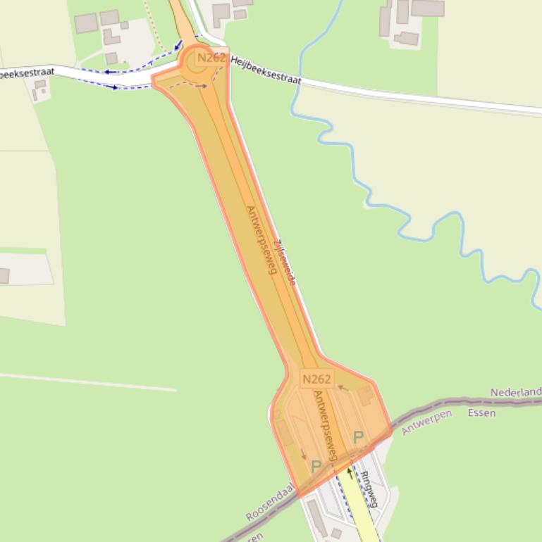 Kaart van postcodegebied 4709PZ.