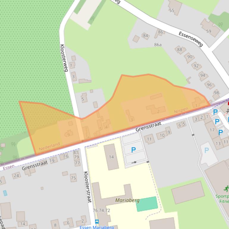 Kaart van postcodegebied 4709RE.