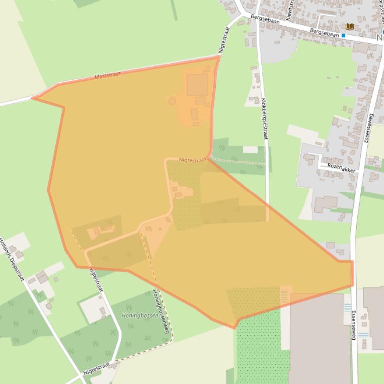 Kaart van postcodegebied 4709RH.