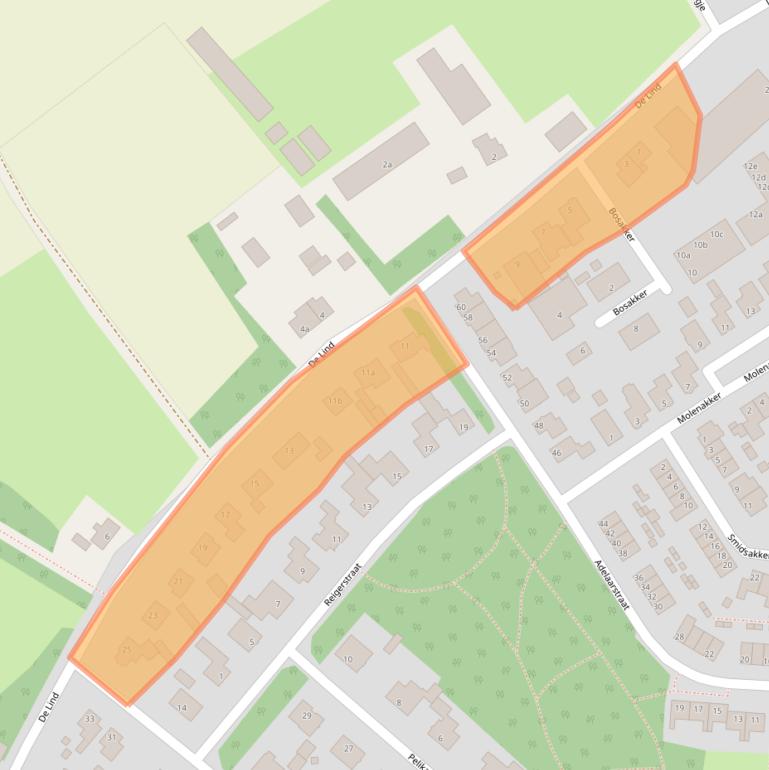 Kaart van postcodegebied 4709RJ.