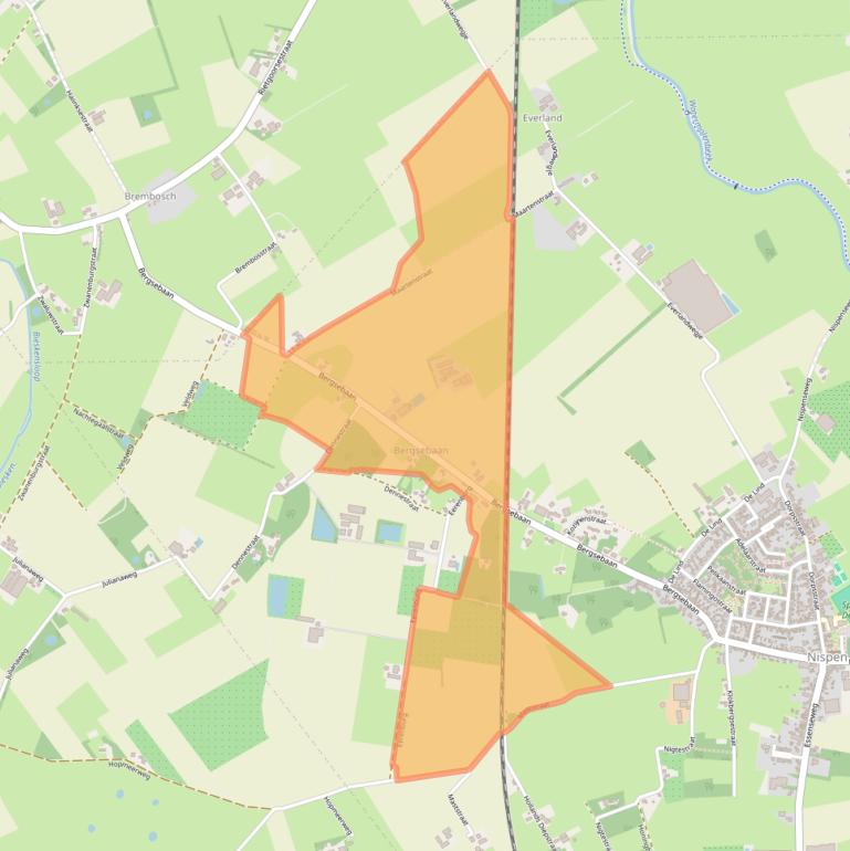 Kaart van postcodegebied 4709RT.