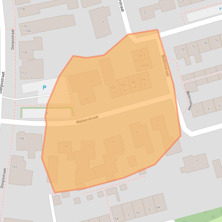 Kaart van postcodegebied 4711AA.