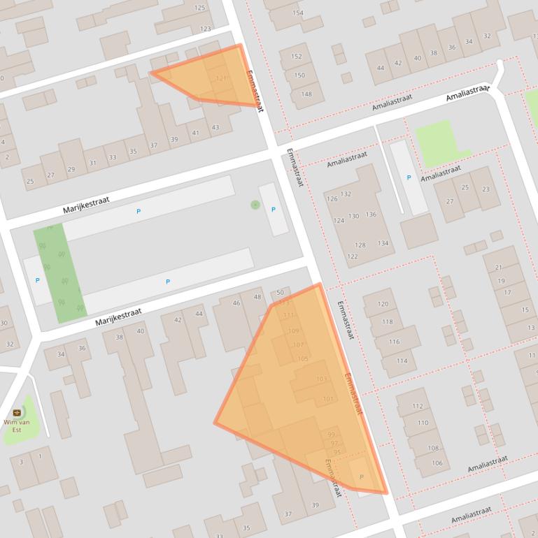 Kaart van postcodegebied 4711AP.