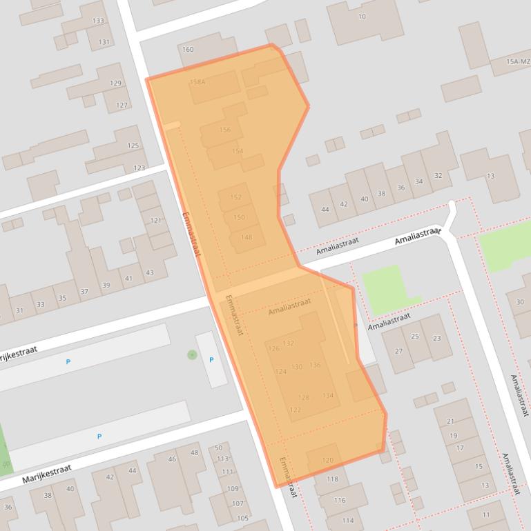 Kaart van postcodegebied 4711AW.