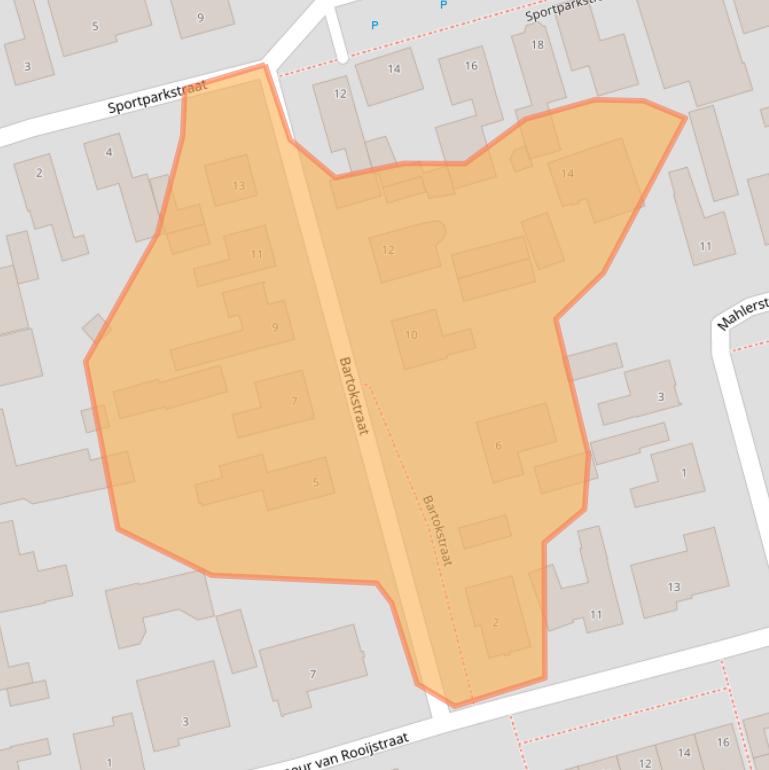 Kaart van postcodegebied 4711BC.