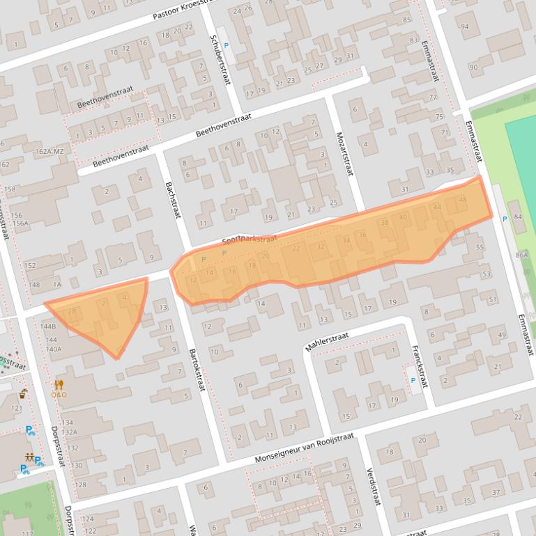 Kaart van postcodegebied 4711BE.