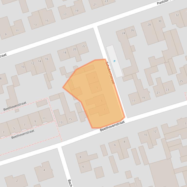 Kaart van postcodegebied 4711BK.