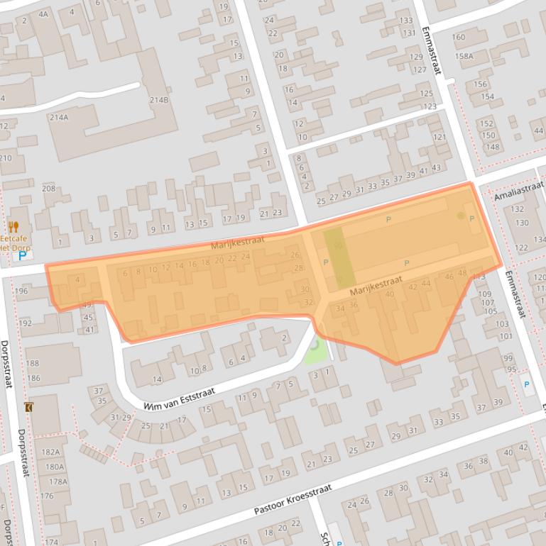 Kaart van postcodegebied 4711BP.