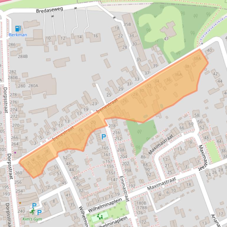 Kaart van postcodegebied 4711CB.