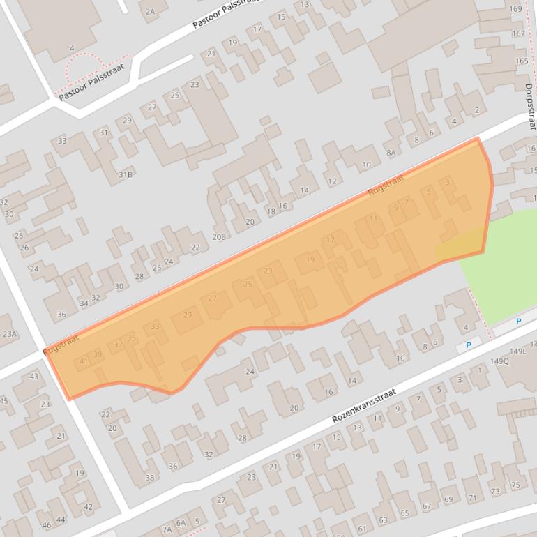 Kaart van postcodegebied 4711CP.