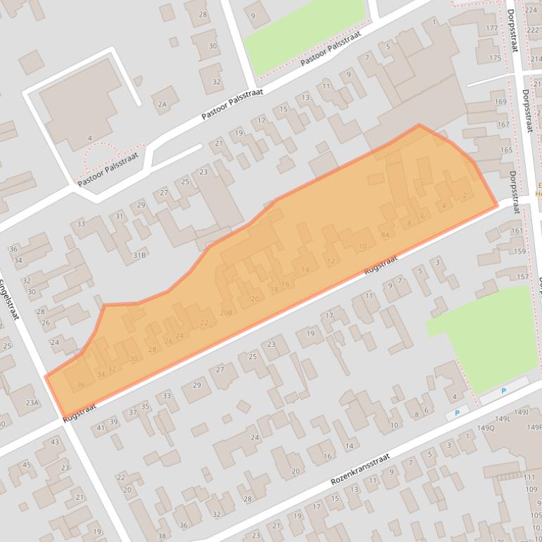 Kaart van postcodegebied 4711CS.