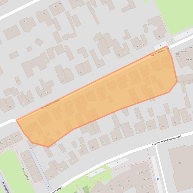 Kaart van postcodegebied 4711CV.