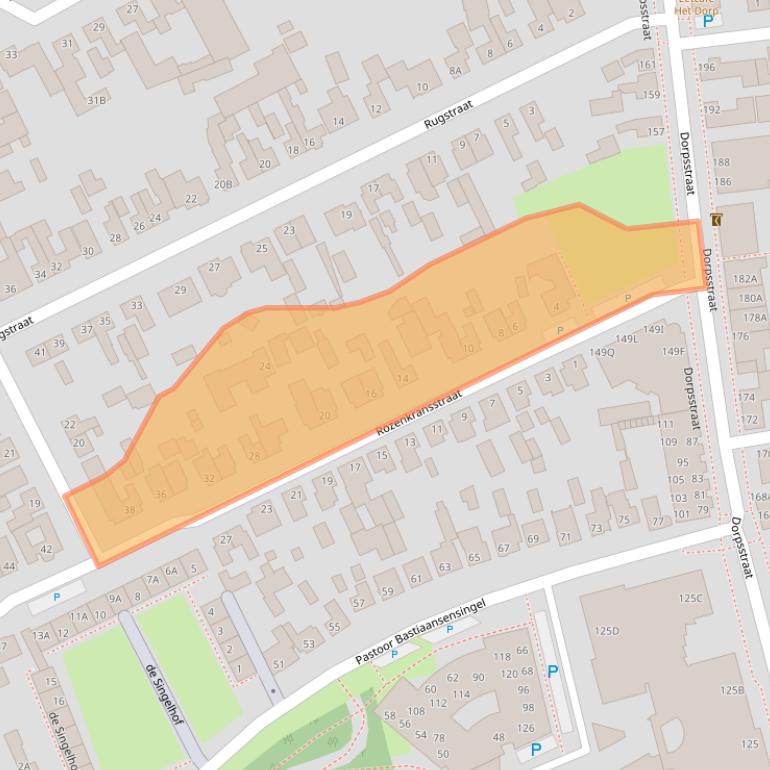 Kaart van postcodegebied 4711CX.