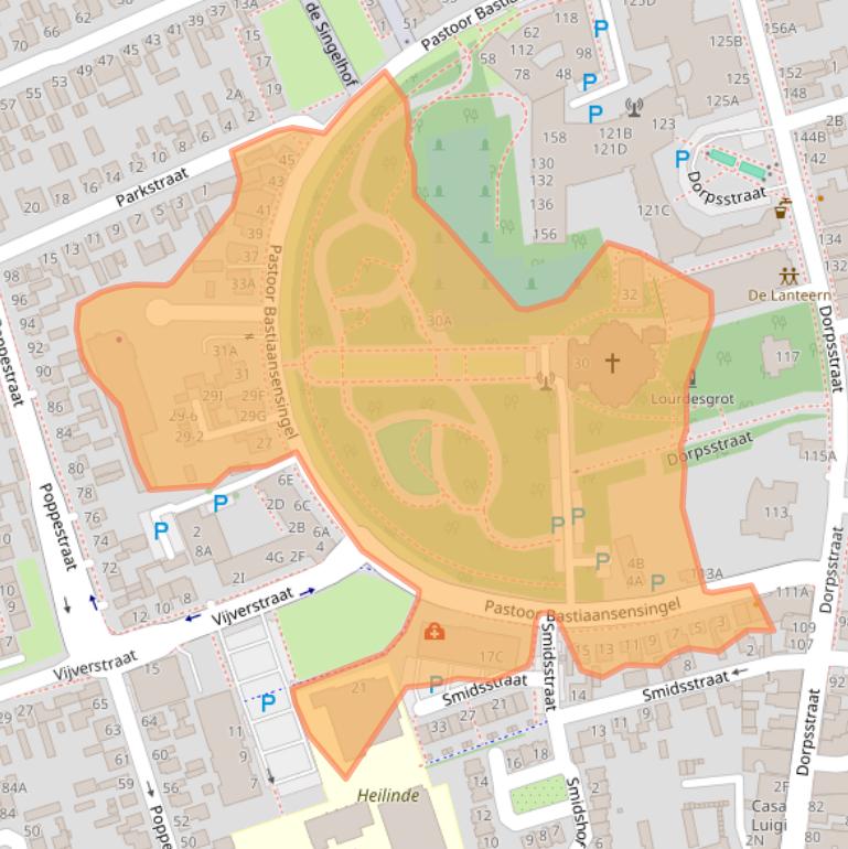 Kaart van postcodegebied 4711EC.