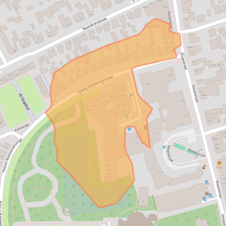 Kaart van postcodegebied 4711EE.