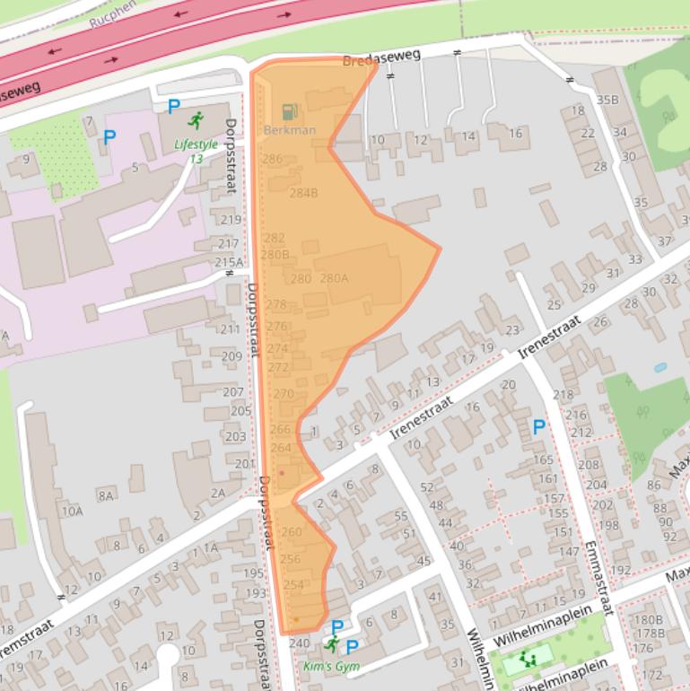 Kaart van postcodegebied 4711EP.