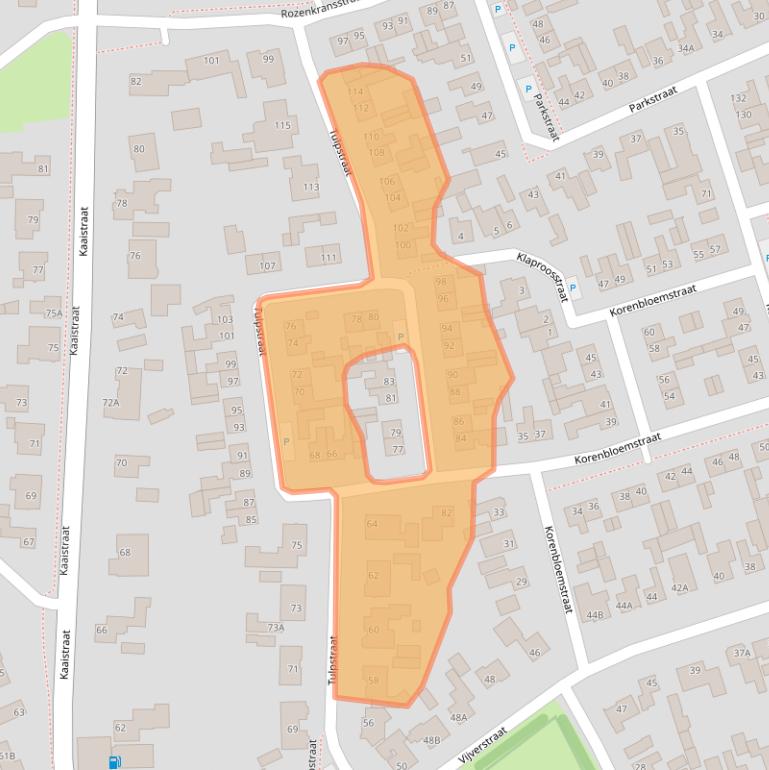 Kaart van postcodegebied 4711HJ.