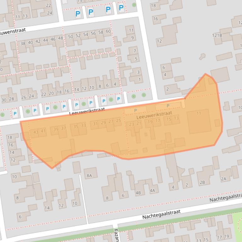 Kaart van postcodegebied 4711JA.