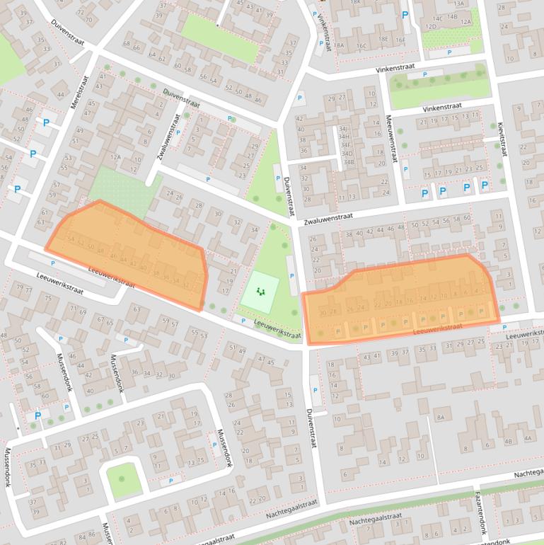 Kaart van postcodegebied 4711JD.