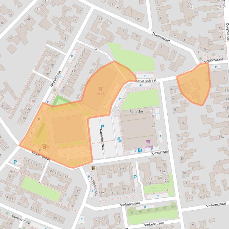Kaart van postcodegebied 4711JR.