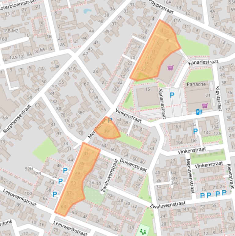 Kaart van postcodegebied 4711JS.