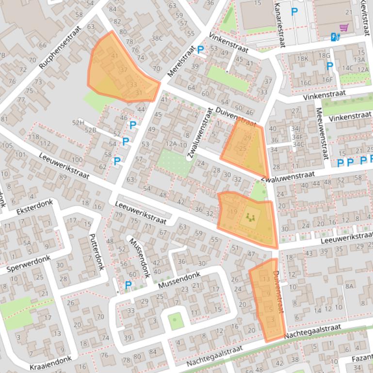 Kaart van postcodegebied 4711KA.