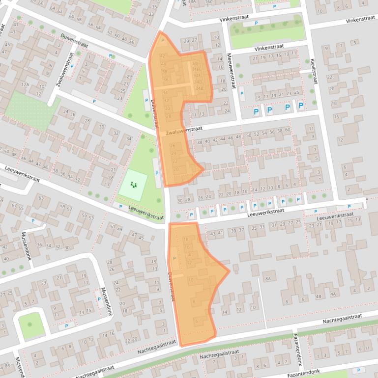 Kaart van postcodegebied 4711KB.