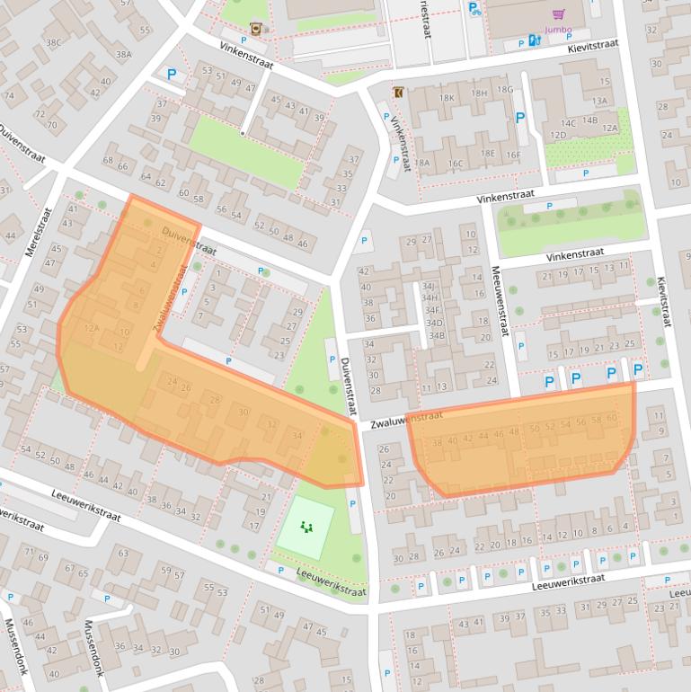 Kaart van postcodegebied 4711KG.